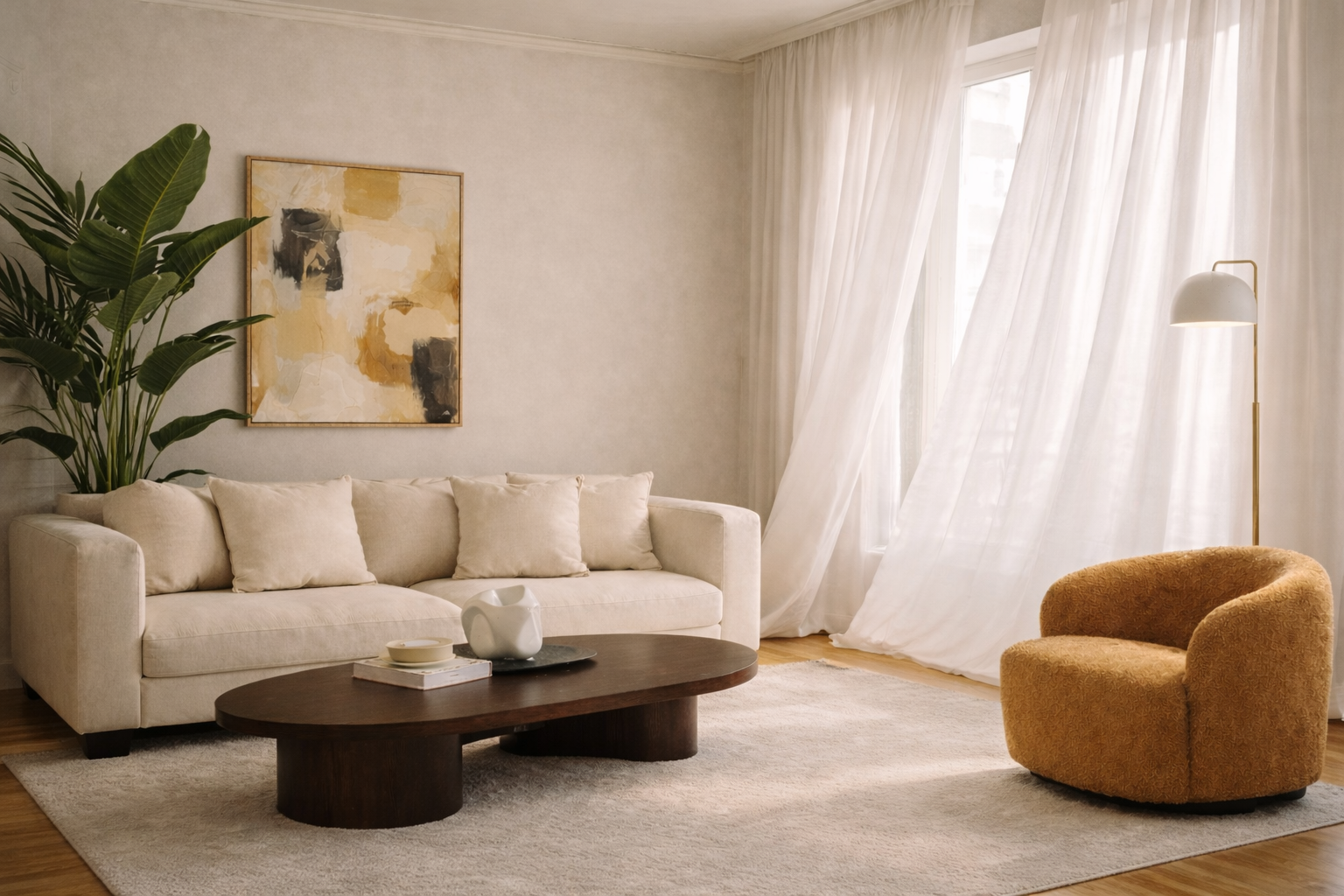 Refined short-term rental interior in Europe